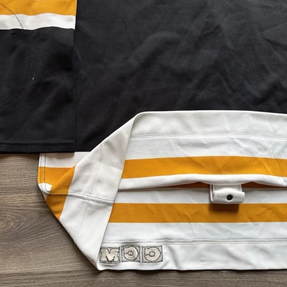VINTAGE CCM MASKA PITTSBURGH PENGUINS BOSTON BRUINS AUTHENTIC BLANK JERSEY 52